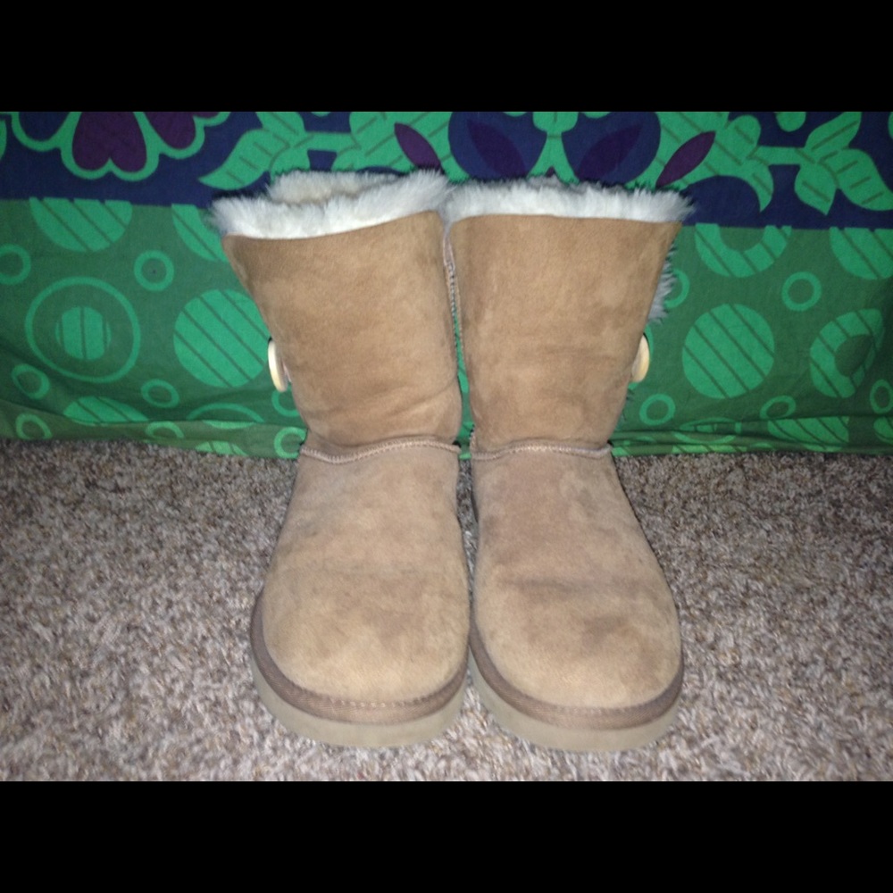 Brown Button UGG Boots